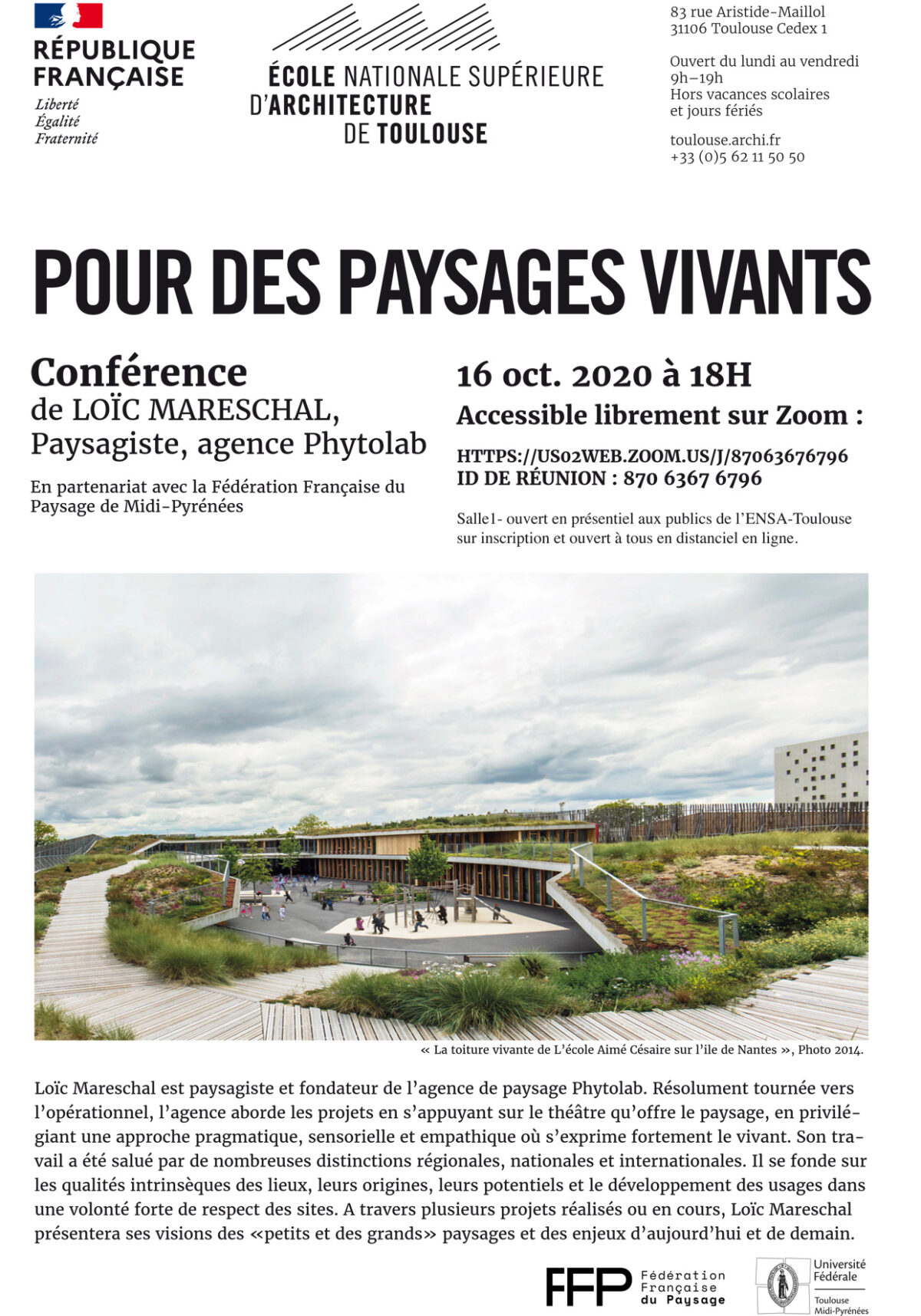 Conférence « Pour des paysages vivants »