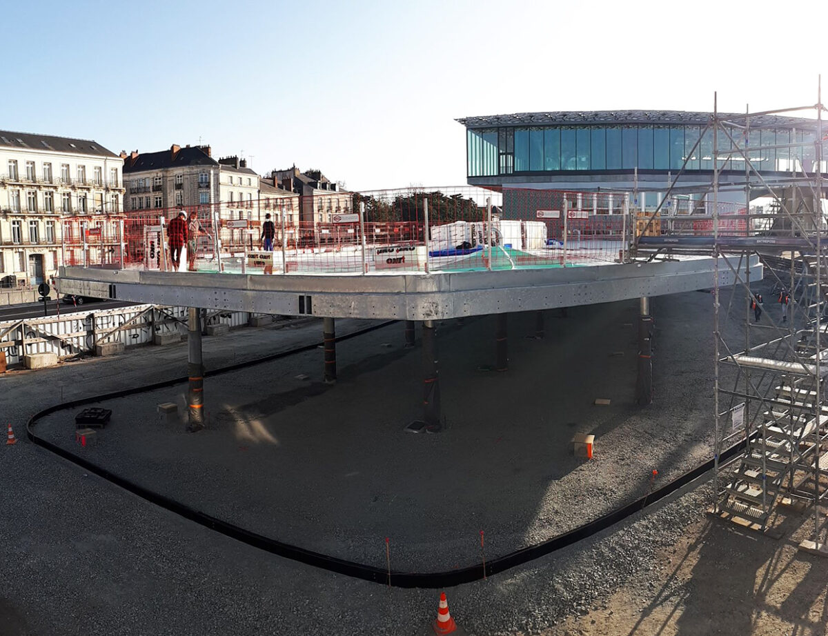 Place des mobilités, gare nord, Nantes